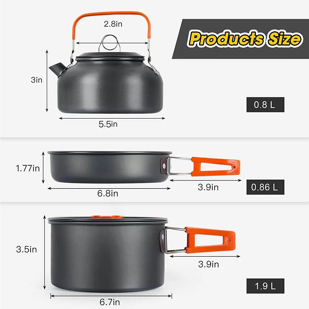 Portable Camping Cooking Set – Lightweight & Easy to Carry